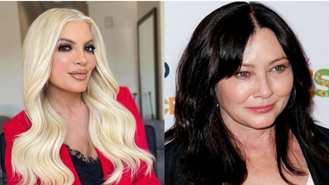 Tori Spelling  (CC: Instagram) and Shannen Doherty (CC: Getty Images) 