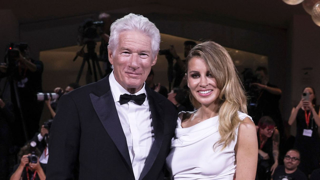 Richard Gere  and Alejandra Silva at 2024 Venice Film Festival