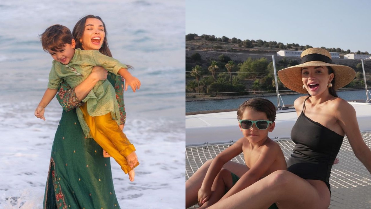 Amy Jackson admires her 'little beam of sunshine' Andreas; Shares adorable photos: 'Watching you grow into a lil man...'