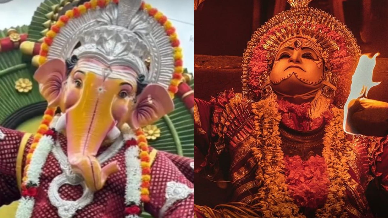 WATCH: Kantara takes over Ganesh Chaturthi festival in Mumbai as Lord Ganesha idol sports Panjurli Daiva look