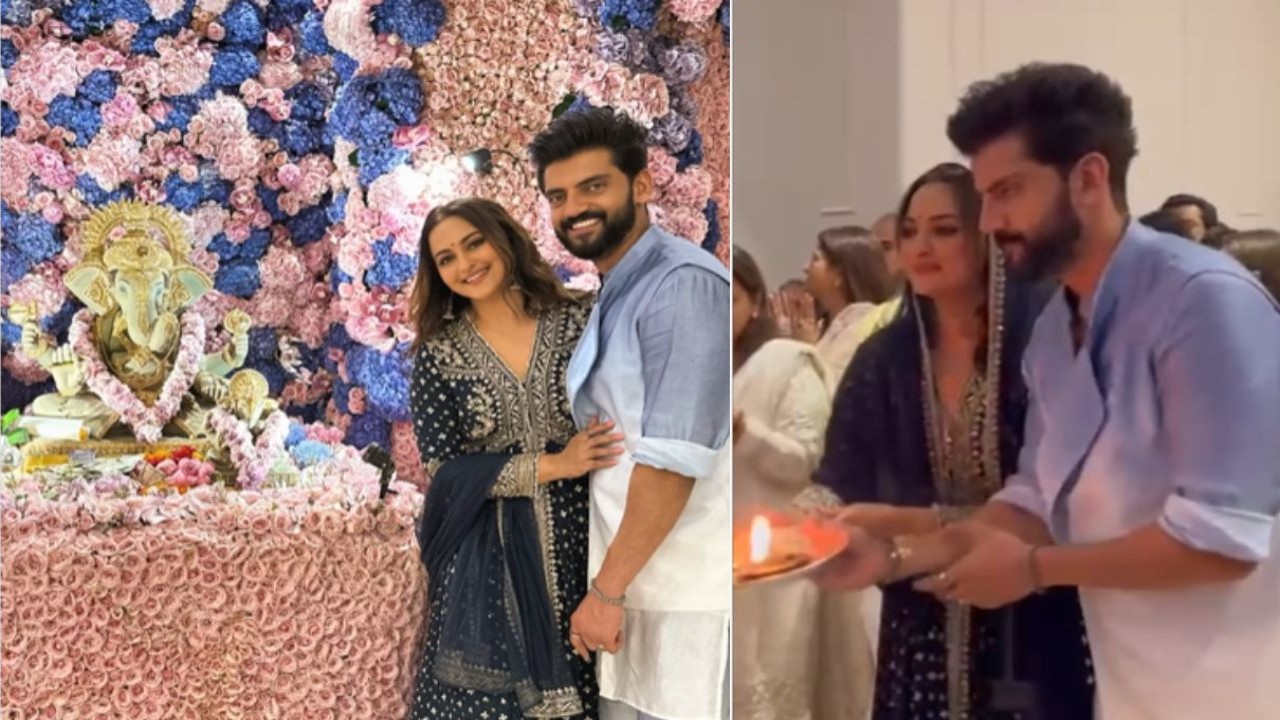 Sonakshi Sinha says love grows when a couple honors each other's beliefs as she celebrates first Ganesh Chaturthi with Zaheer Iqbal post wedding