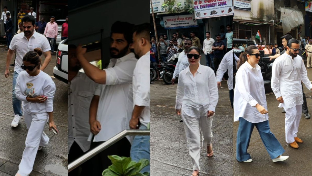 Malaika Arora’s father Anil Mehta’s funeral: Arbaaz Khan-Sshura Khan, Arjun Kapoor, Kareena Kapoor-Saif Ali Khan and more arrive to offer condolences