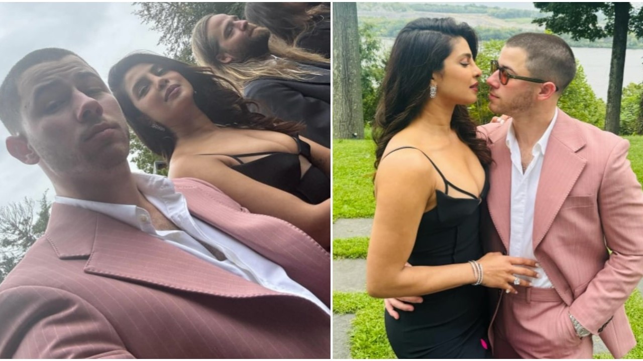 Priyanka Chopra and Nick Jonas set internet on fire with their chemistry as they attend family wedding; Joe, Franklin and Denise Jonas join: PICS