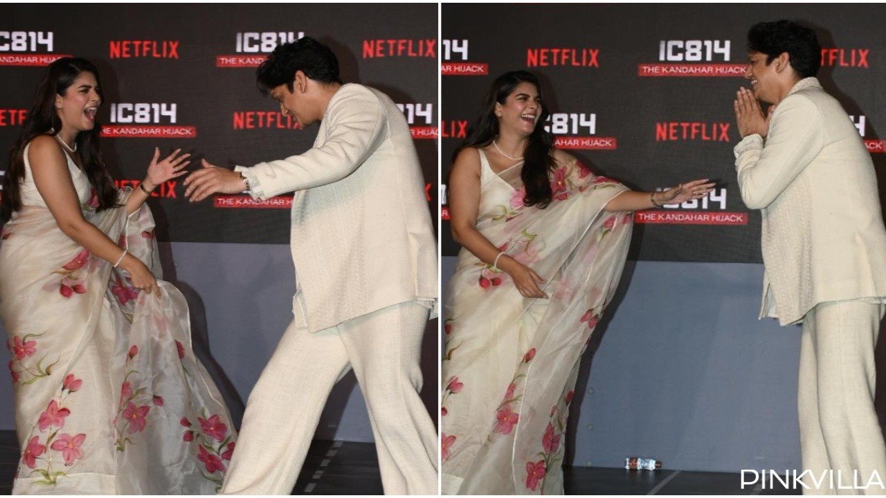 IC 814: The Kandahar Hijack: Vijay Varma accidentally steps on Pooja Gor’s saree at press conference; don't miss his adorable apology