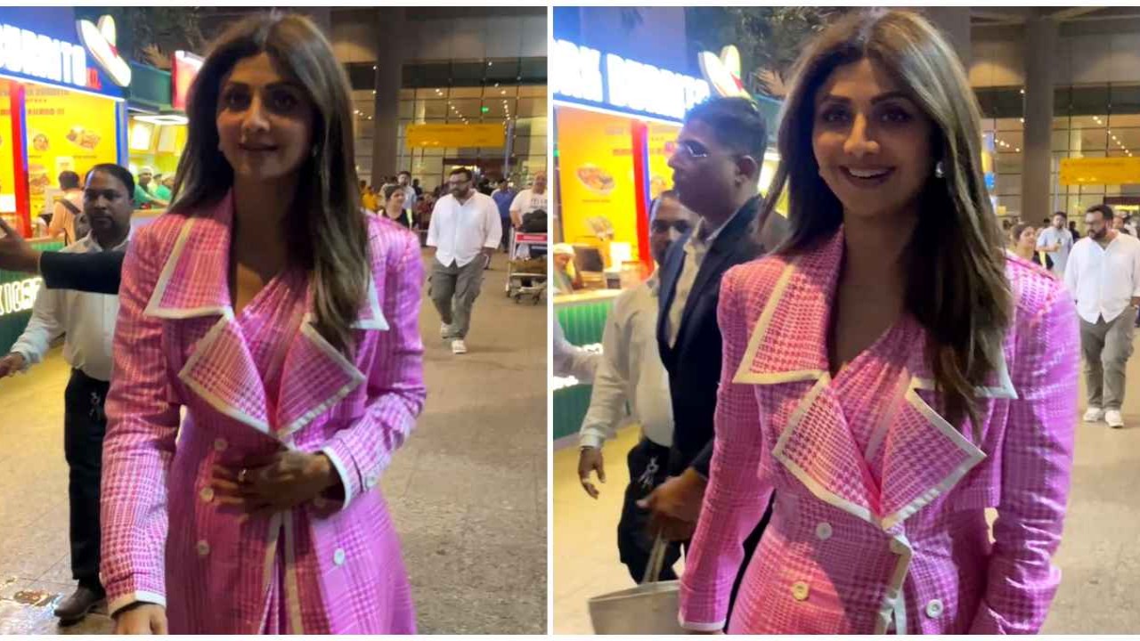 Shilpa Shetty Kundra, Indian Police Force, Saree, pink saree, fusion wear, saree look, ethnic wear,, Hot, Style, Fashion