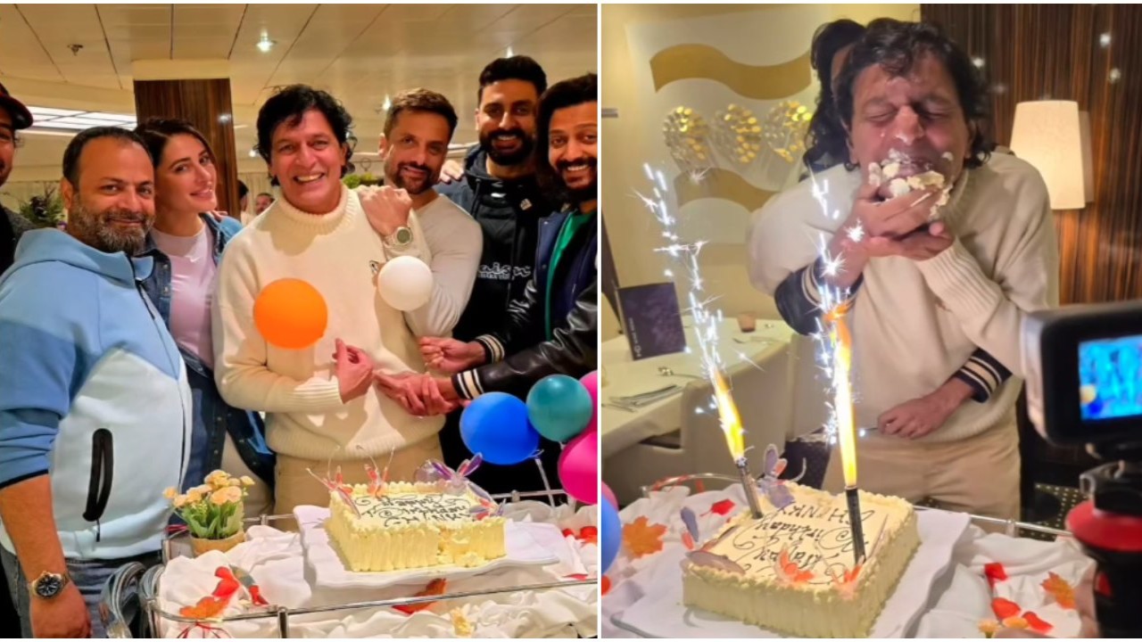 Housefull 5: Chunky Panday’s birthday celebrations ft Abhishek Bachchan, Fardeen Khan, Riteish Deshmukh and more look like a riot; WATCH