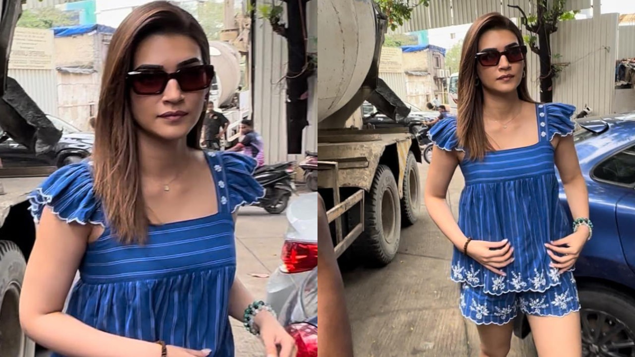 Kriti Sanon in blue co-ord set 