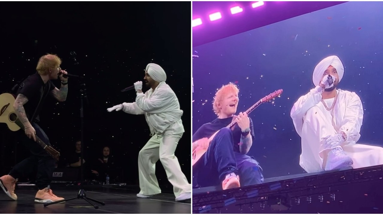 WATCH: Ed Sheeran ‘returns favor’ to Diljit Dosanjh at his concert in Birmingham; their Shape of You x Naina is mashup we didn’t know we needed