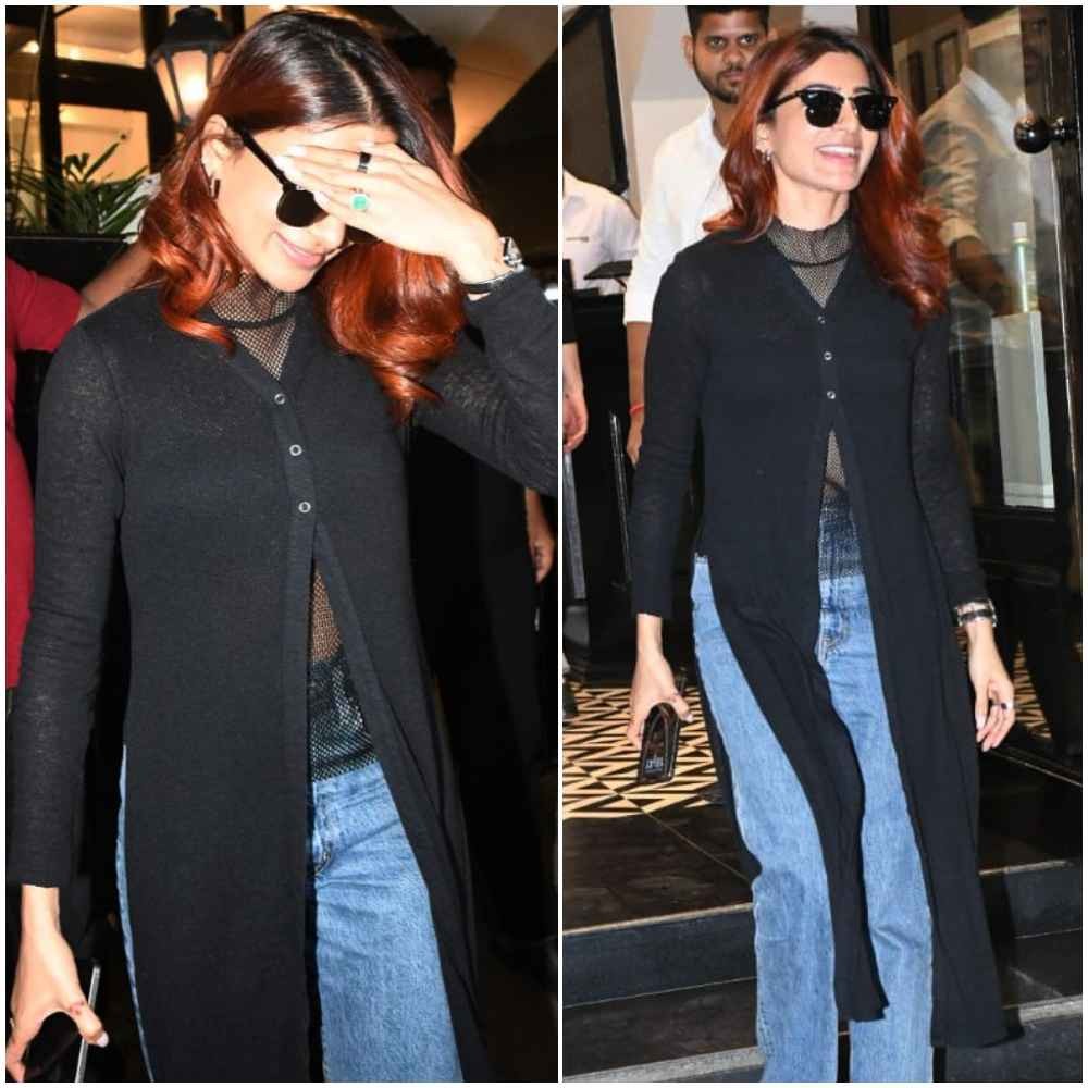 Samantha Ruth Prabhu shows the power of layering in sheer top jeans and long cardigan