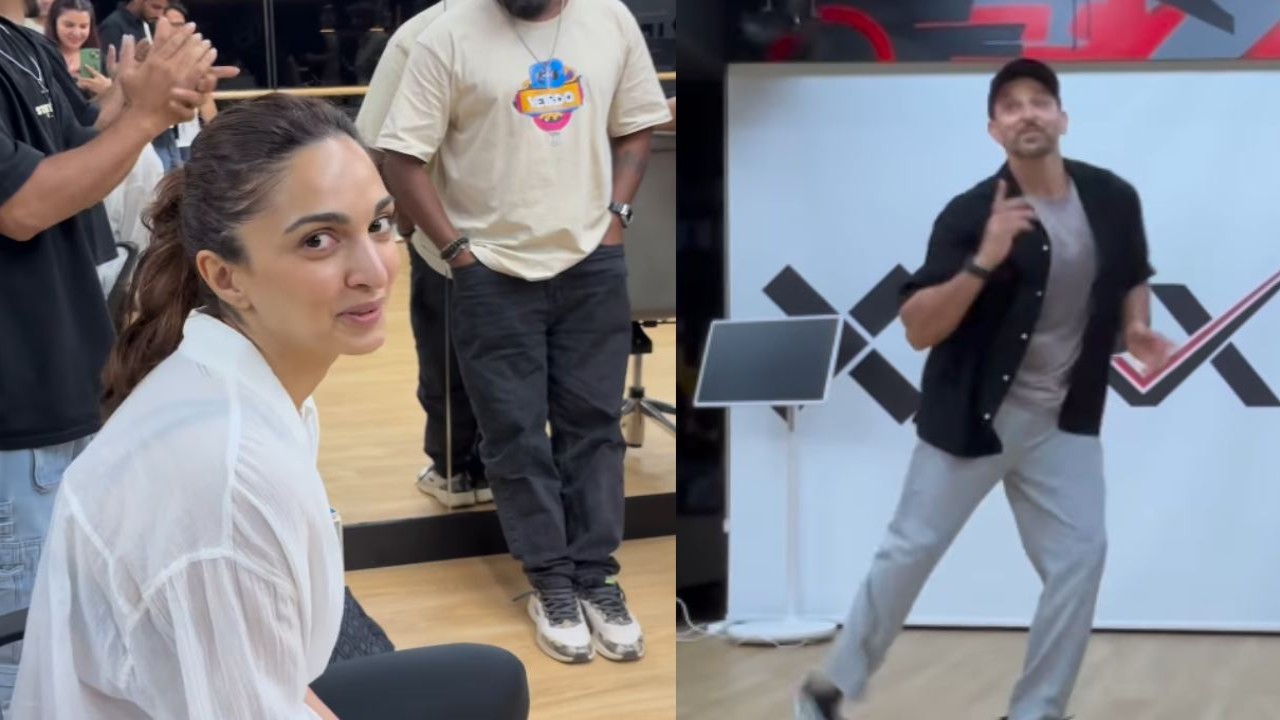 Kiara Advani’s REACTION to War 2 co-star Hrithik Roshan dancing smoothly to Ishq Jaisa Kuch with Bosco Martis is all of us; WATCH