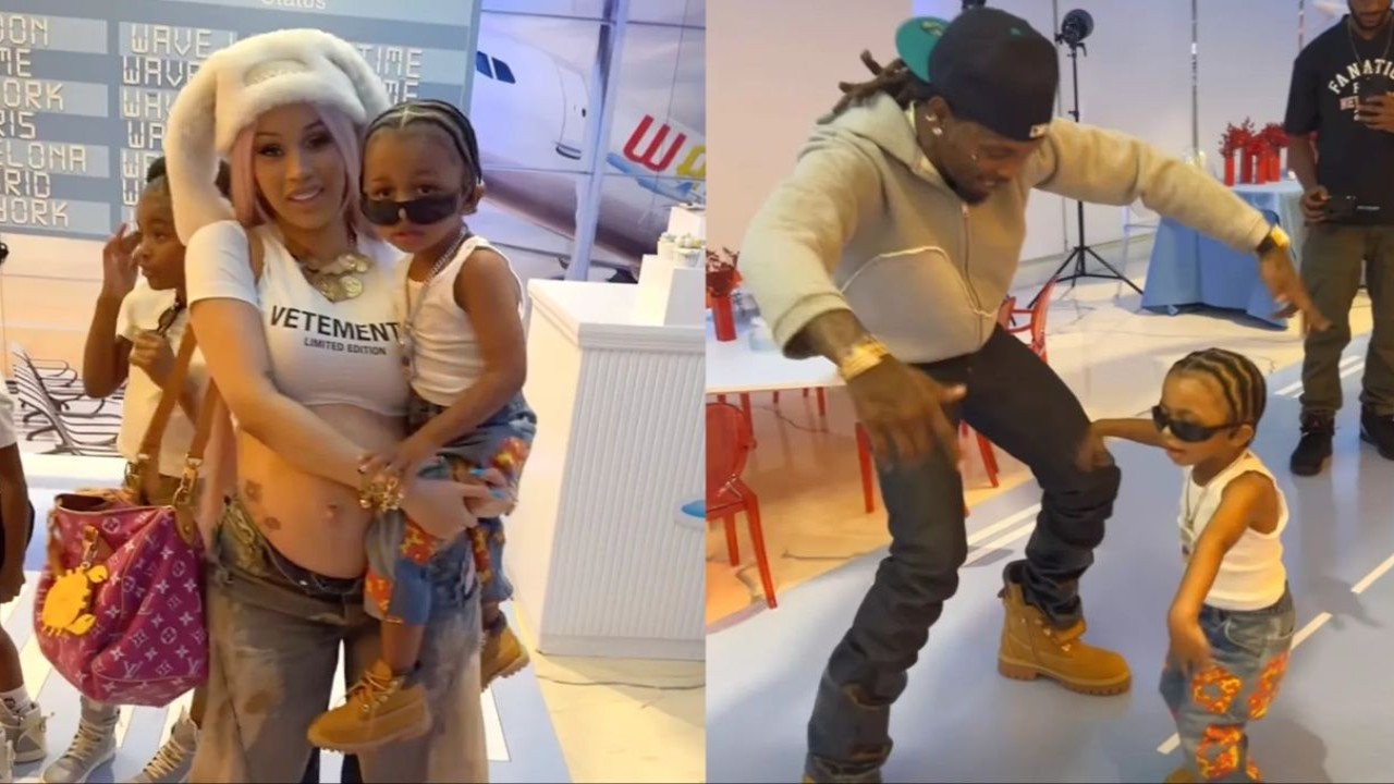 Cardi B e Offset se reúnem para o 3º aniversário do filho Wave em meio ao divórcio; Por dentro da grande celebração temática de avião | PINKVILLA