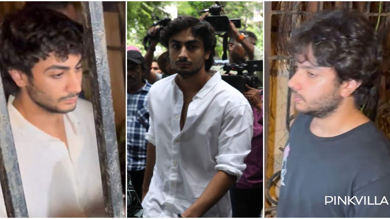 WATCH: Malaika Arora's son Arhaan Khan is grief-stricken after paying last respects to late grandfather Anil Mehta; cousin Nirvaan Khan accompanies