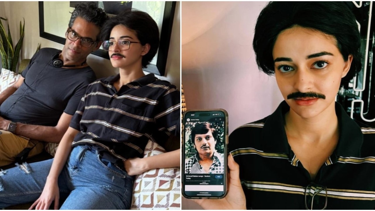 CTRL actor Ananya Panday drops BTS glimpses of turning into Amol Palekar; fans call her ‘Mini Chunky Panday’