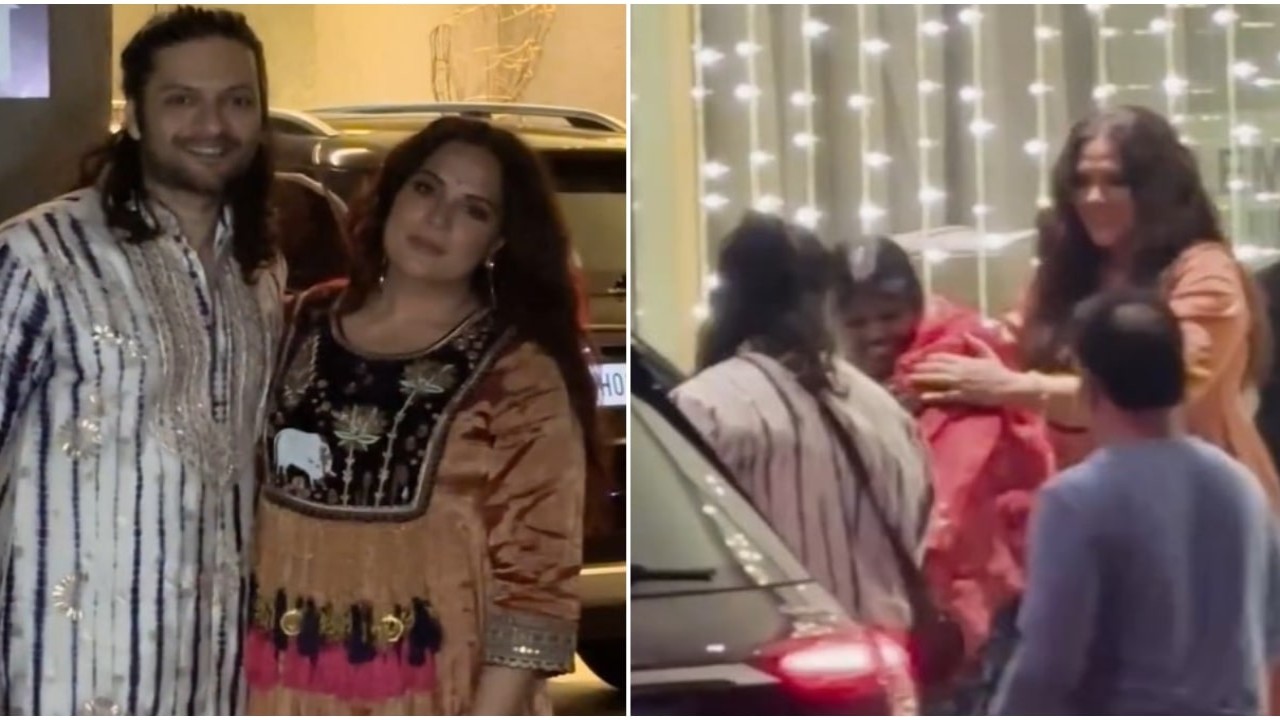 Richa Chadha requests paps to not click their newborn as Ali Fazal helps nanny quickly get inside car at Abu Jani Sandeep Khosla’s Diwali bash: WATCH