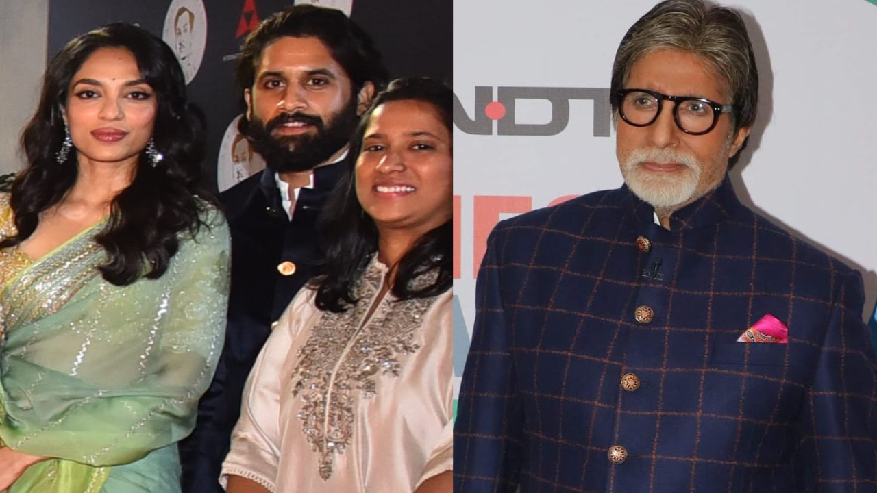 WATCH: Naga Chaitanya turns perfect host for wife-to-be Sobhita Dhulipala; touches Amitabh Bachchan's feet at ANR National Award 2024