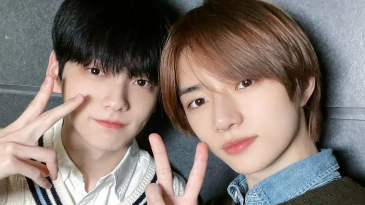 Soobin with Beomgyu: image from TXT's X