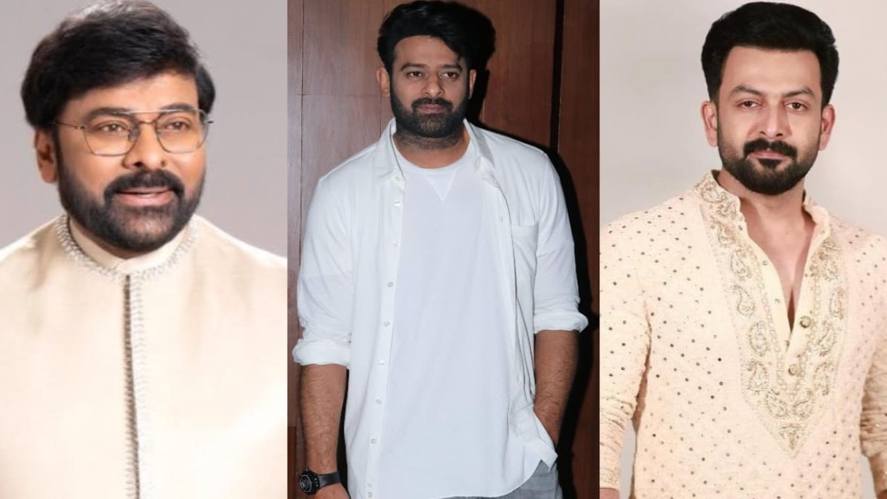 Chiranjeevi wishes 'Darling Prabhas' on his birthday; Prithviraj drops pic with his 'Deva'