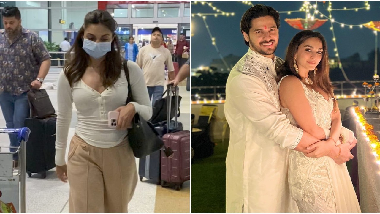 WATCH: Kiara Advani reaches Delhi ahead of Karwa Chauth celebration with husband Sidharth Malhotra