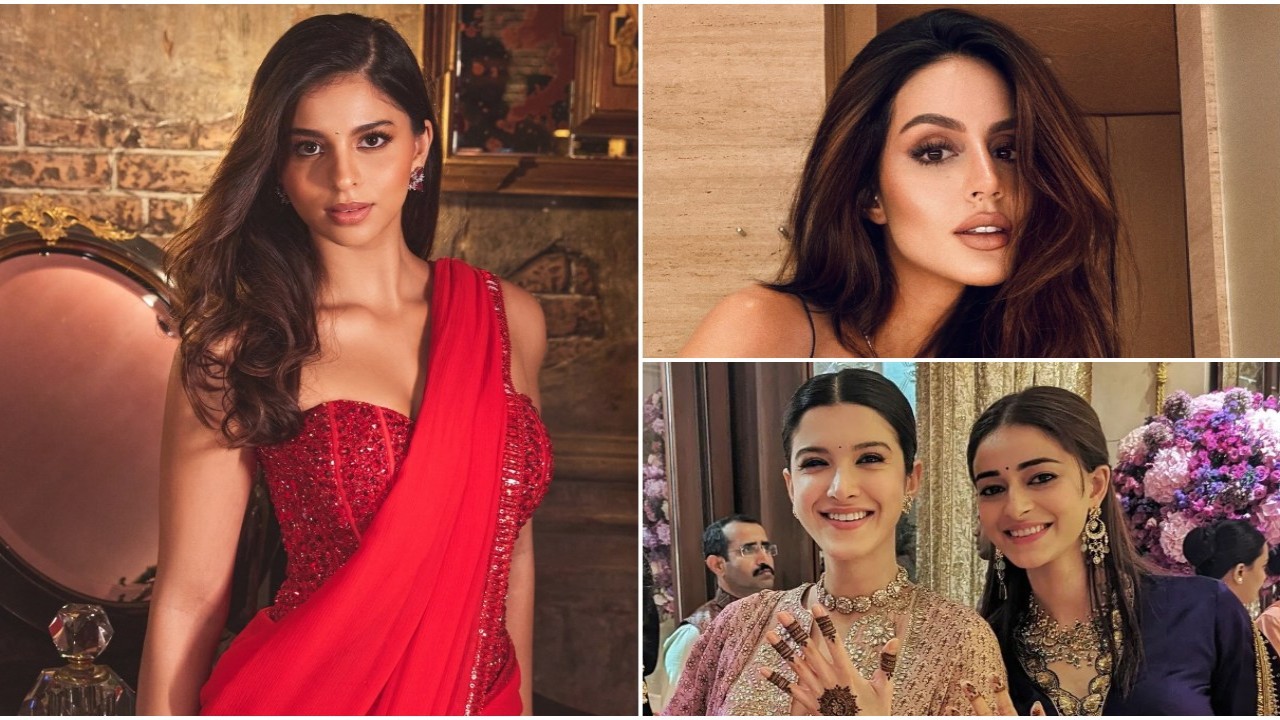 Suhana Khan’s 'impeccable' red saree look for Diwali bash mesmerizes Aryan’s rumored GF Larissa Bonesi; BFFs Ananya Panday, Shanaya Kapoor are ‘obsessed’