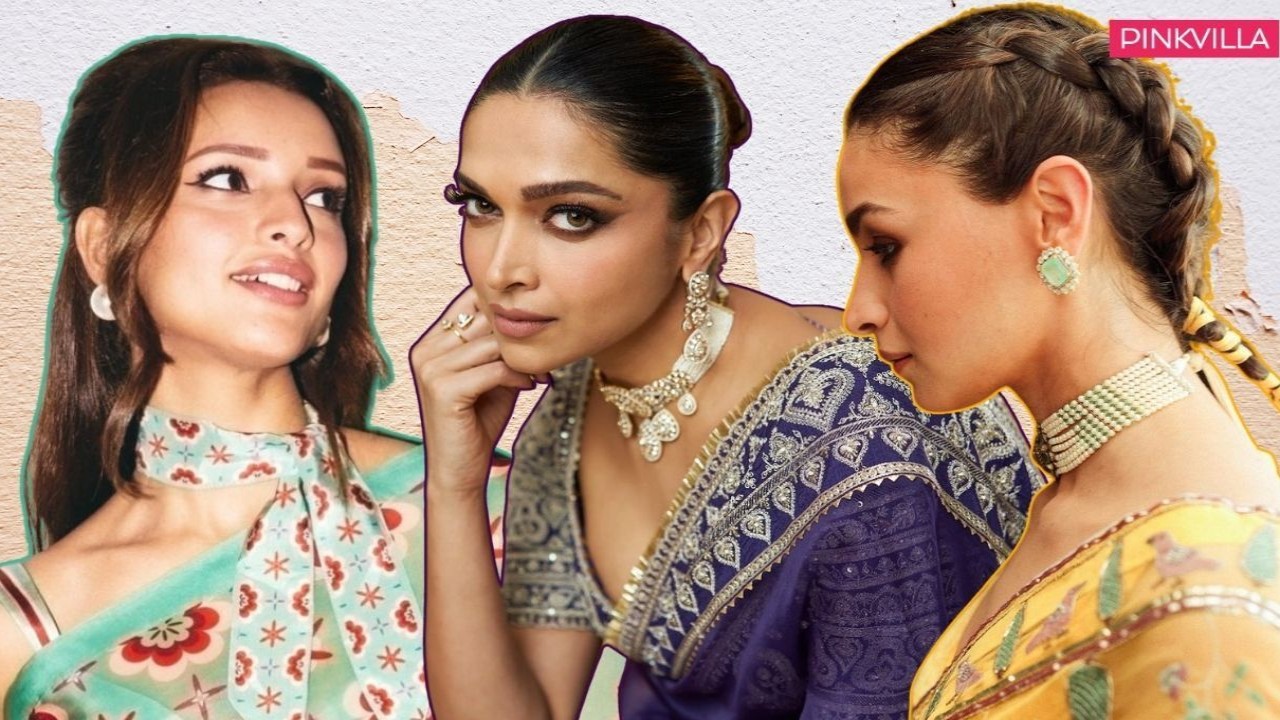 Deepika Padukone, Alia Bhatt, Priyanka Chopra, Kiara Advani, triptii dimri, saree, hairstyles, hairstyle looks, navratri 2024, Fashion