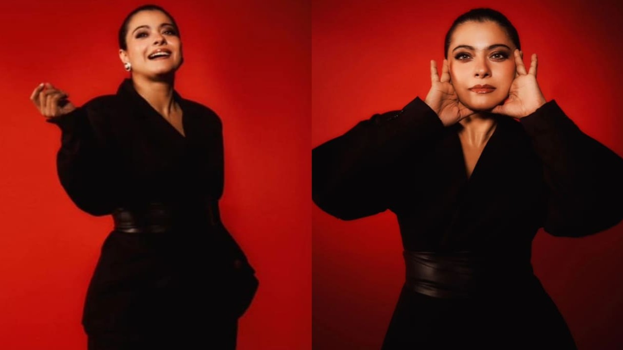 Kajol in black pantsuit 