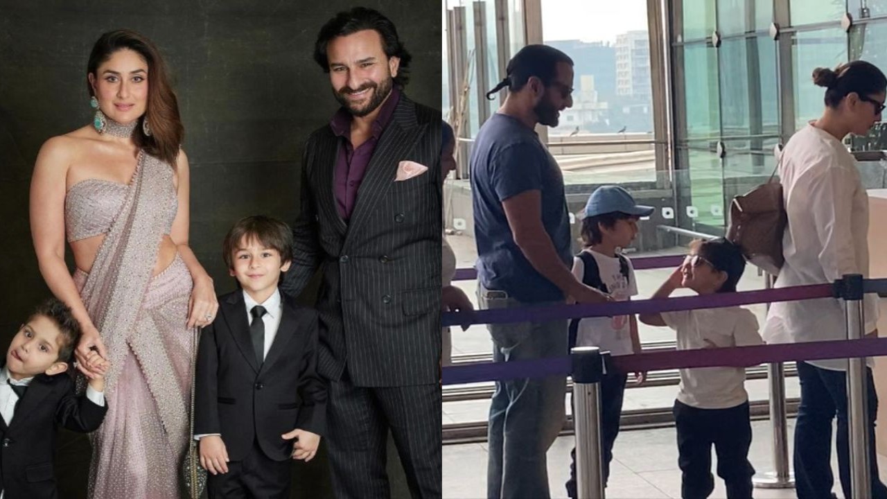 Kareena Kapoor-Saif Ali Khan’s son Jeh’s goofy morning mood is a vibe; Taimur’s unhappy reaction represents all of us during early morning flights