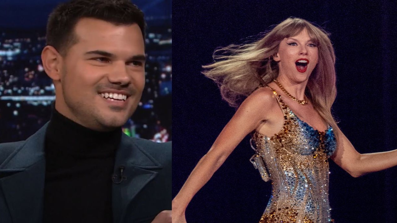 Taylor Lautner and Taylor Swift (Image 1 via YouTube/The Tonight Show Starring Jimmy Fallon, image 2 via Getty Images)