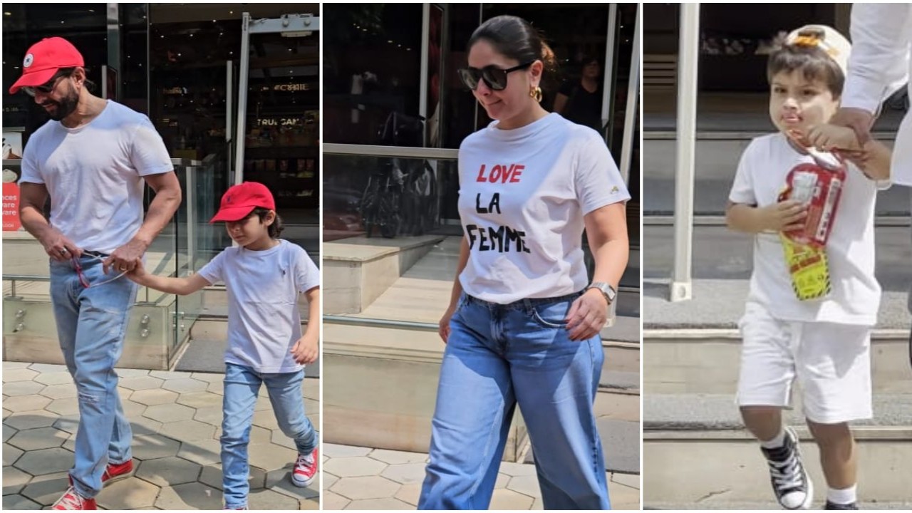 WATCH: Kareena Kapoor, Saif Ali Khan and Taimur look their best as they step out; little Jeh breaks internet with 'No Pics' message to paps