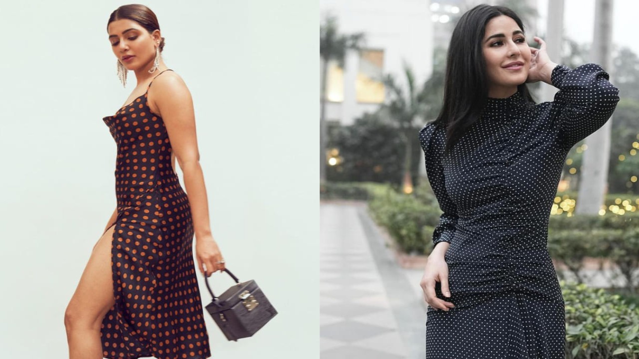  Samantha Ruth Prabhu, Katrina Kaif,  polka dot pattern dress