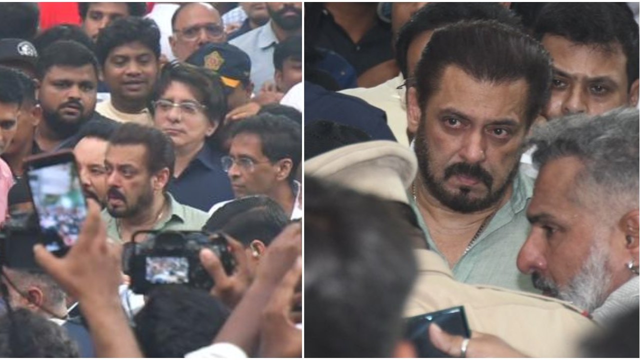 Baba Siddiqui Shot Dead: Salman Khan's bodyguard Shera guards him through crowd as he returns after paying last respects