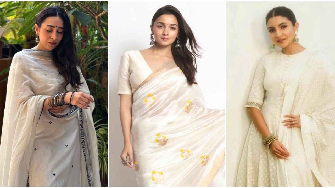 Navratri 2024 Day 5 color: Alia Bhatt, Anushka Sharma, Karisma Kapoor, and others show us how to SLAY in white outfits