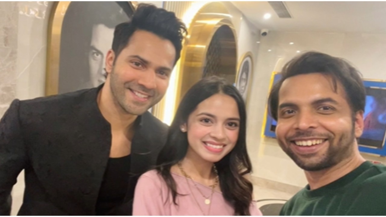 Laapataa Ladies’ Nitanshi Goel posing with ‘cool humans’ Varun Dhawan and Abhishek Banerjee is a collab we never saw coming