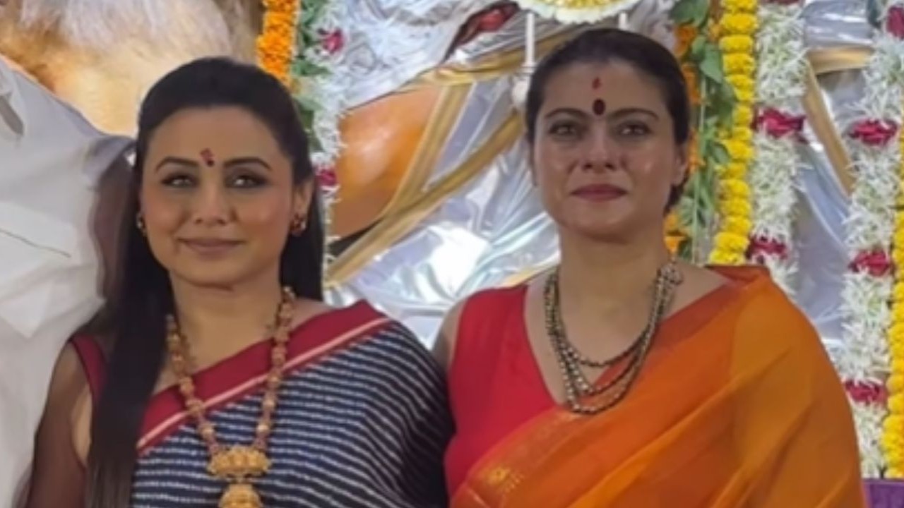 WATCH: Kajol and Rani Mukerji get chatty like true cousins at Durga Puja pandal; Don't miss