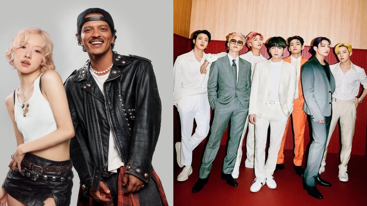 Rosé, Bruno Mars, BTS: images from Atlantic Records, BIGHIT MUSIC