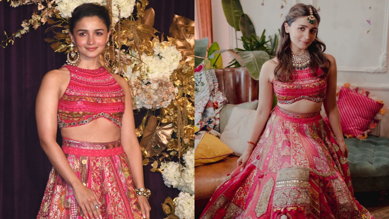 Alia Bhatt repeats her custom pink mehendi lehenga and serves sustainable glam 