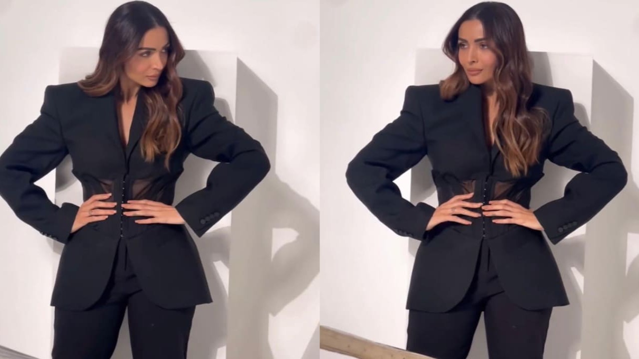 Malaika Arora serves up sophistication with a side of sass in her black corset pantsuit