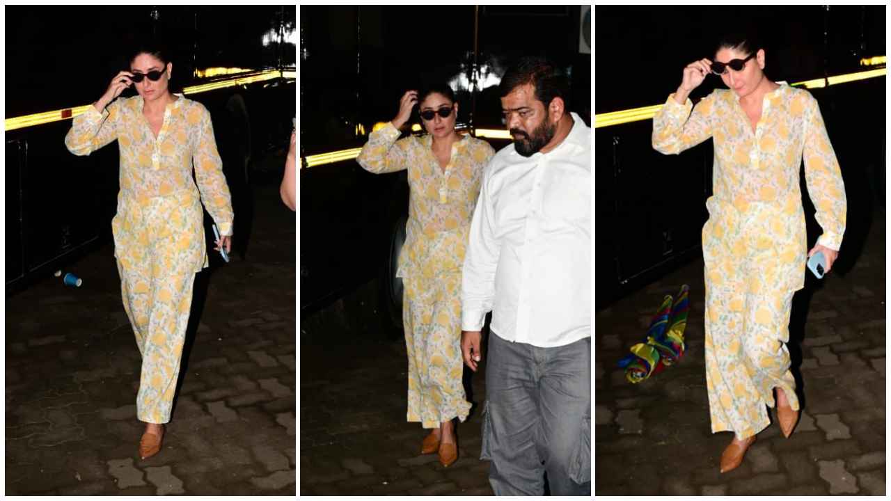 Kareena Kapoor's affordable floral co-ord set with minimalistic picks will uplift your weekly style game (PC: Viral Bhayani)