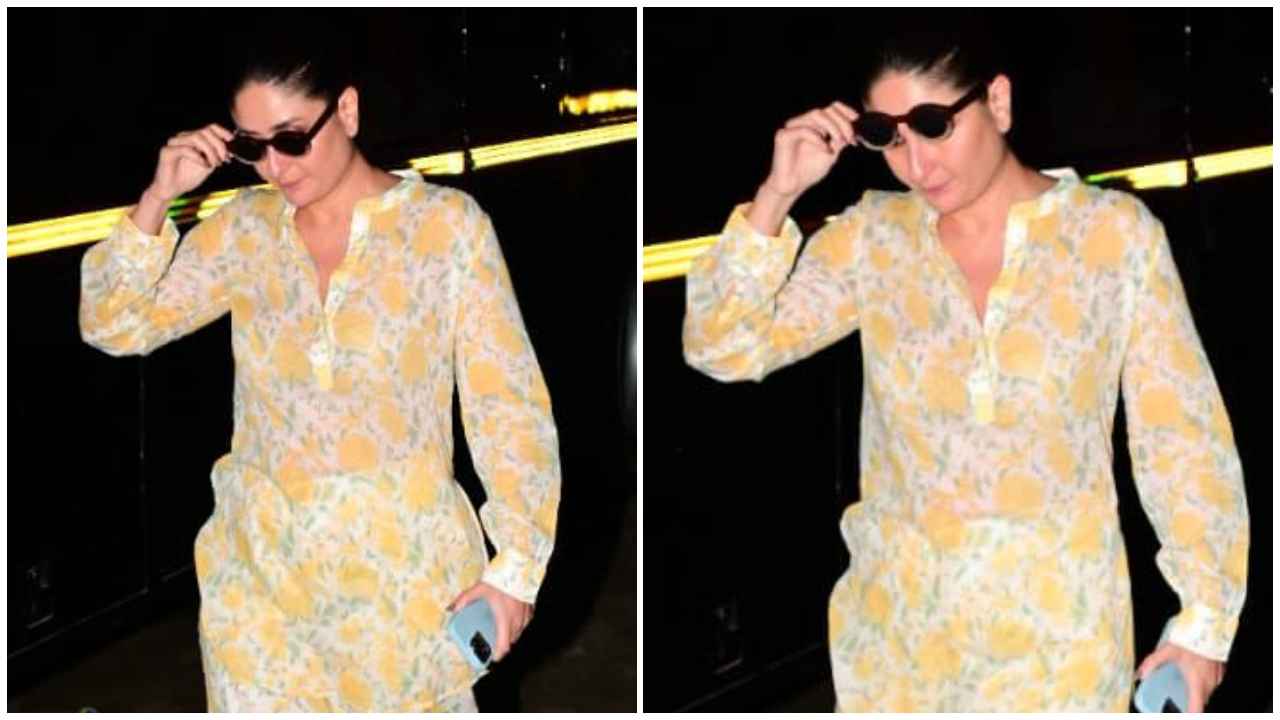 Kareena Kapoor's affordable floral co-ord set with minimalistic picks will uplift your weekly style game (PC: Viral Bhayani)