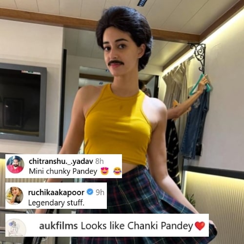 CTRL actor Ananya Panday drops BTS glimpses of turning into Amol Palekar; fans call her ‘Mini Chunky Panday’