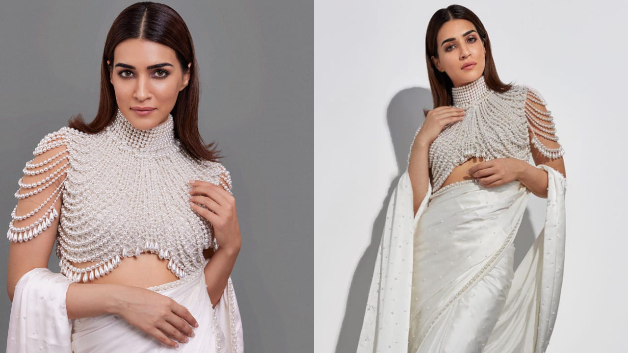 Kriti Sanon in pearl adorned saree