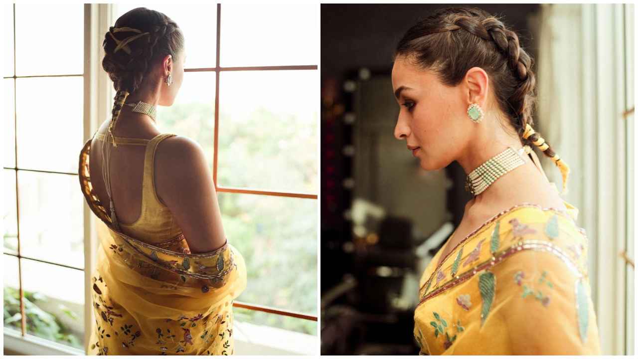  7 modern trendy hairstyle for saree looks to elevate your Navratri 2024 vibe (PC: Celebrities Instagram Pages)