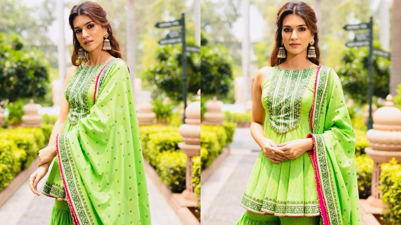 Kriti Sanon in green sharara set 