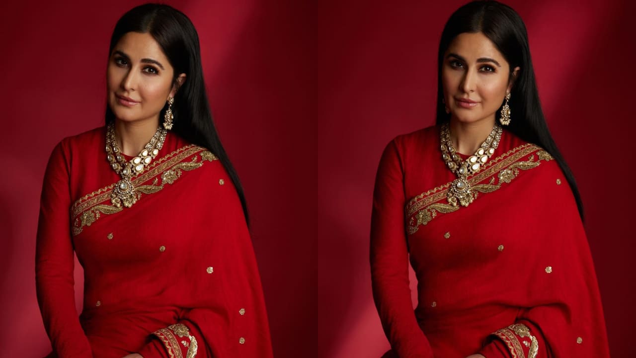 Katrina Kaif in red saree 