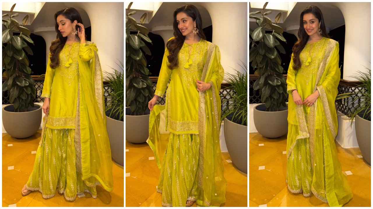 Shraddha Kapoor’s lime green sharara set is the breath of fresh air that your wardrobe needs this Navratri (PC: Shraddha Kapoor Instagram)