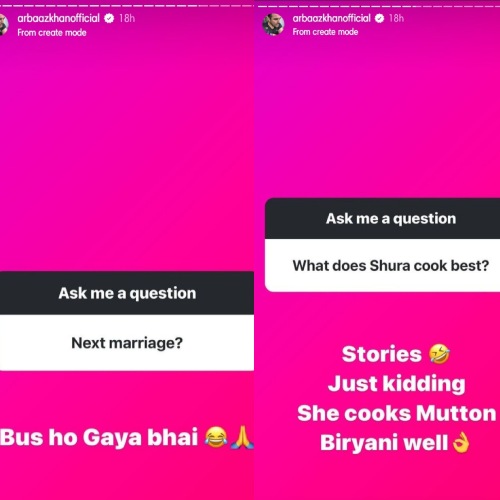 Arbaaz Khan's response to fan asking about wife Sshura Khan's cooking skills is every husband ever; here's what she is good at