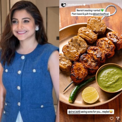 Anushka Sharma teasing hubby Virat Kohli as she relishes on some tasty Navratri snacks is every foodie wife ever; See Pic