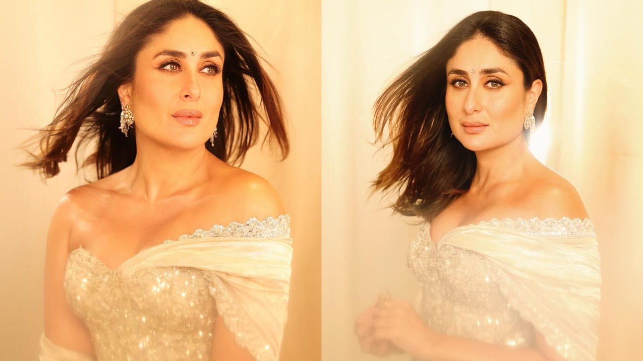 Kareena Kapoor in silver corset and saree