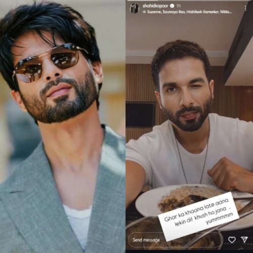 Shahid Kapoor's reaction to home-cooked food on sets even though it came late is all too relatable; Don't miss