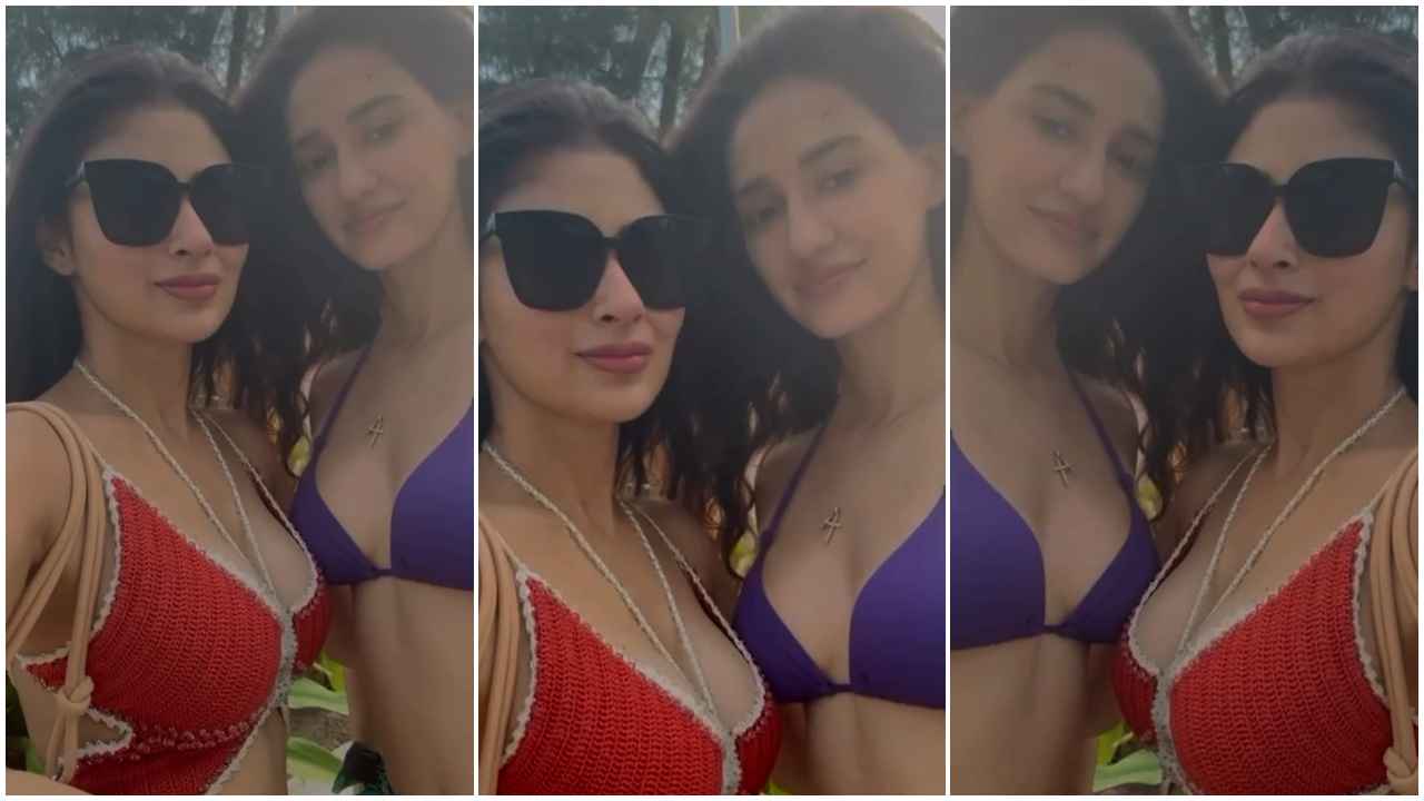 BFFs Mouni Roy and Disha Patani give us beach vacation outfit ideas; swim cover-up is a summer staple (PC: Celebrities Instagram)