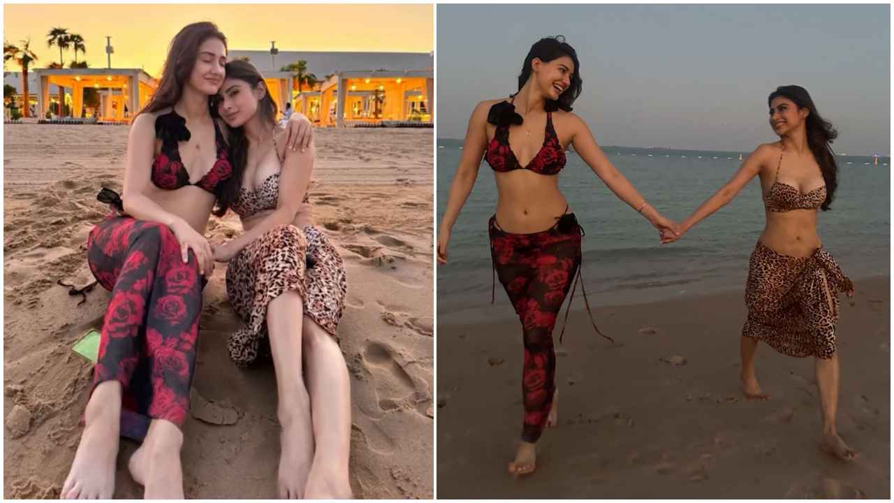 BFFs Mouni Roy and Disha Patani give us beach vacation outfit ideas; swim cover-up is a summer staple (PC: Celebrities Instagram)